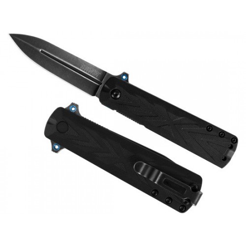 Kershaw Barstow Flipper, BlackWash Finish Blade, Black GRN Handle 7.6 cm, 3960