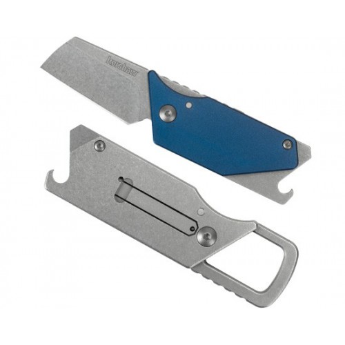 Kershaw Sinkevich Design Pub Friction, Stonewashed Blade, Blue Aluminum and Steel Handles 4.1 cm, 4036BLU