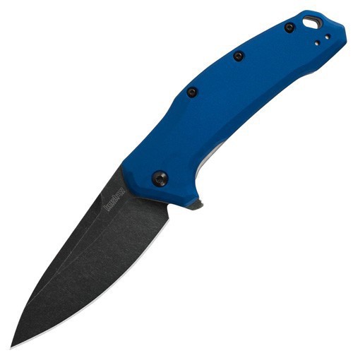 Kershaw Link, Navy Blue Aluminum Flipper, BlackWash Blade 8.4 cm, 1776NBBW