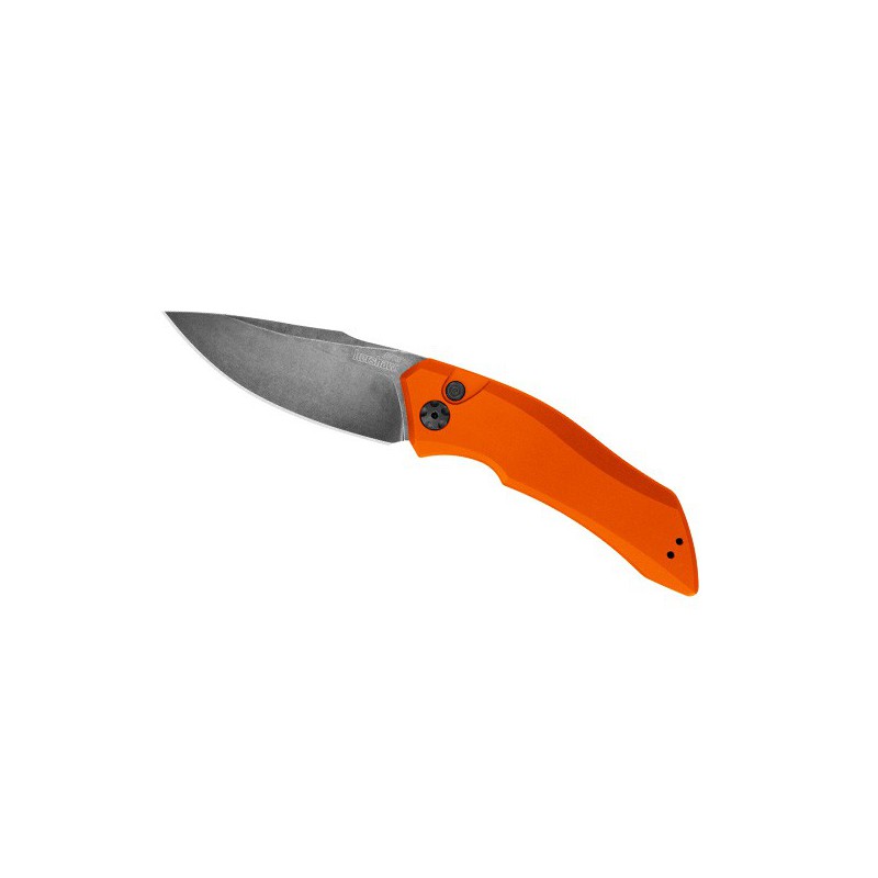 Kershaw Launch 1, BlackWash Crucible CPM 154 Blade, Orange Anodized Aluminum Handle 8.6 cm, 7100OR