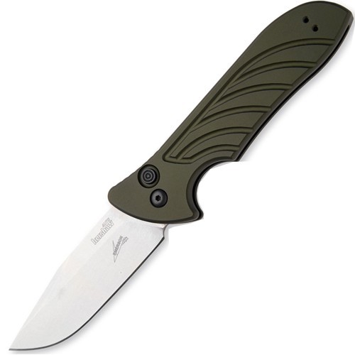 Kershaw Launch 5, Stonewashed Crucible CPM 154 Blade, OD Green Aluminum Handles , Emerson Design 8.6 cm, 7600OL