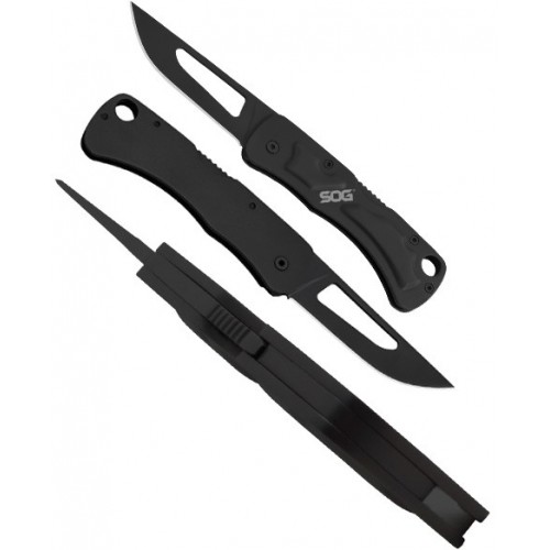 SOG Centi II, Black Oxide Blade, Stainless Steel Handle