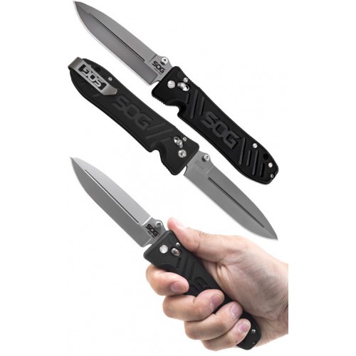 SOG Pent Arc, Black GRN Handle, Bead Blasted VG-10 Blade