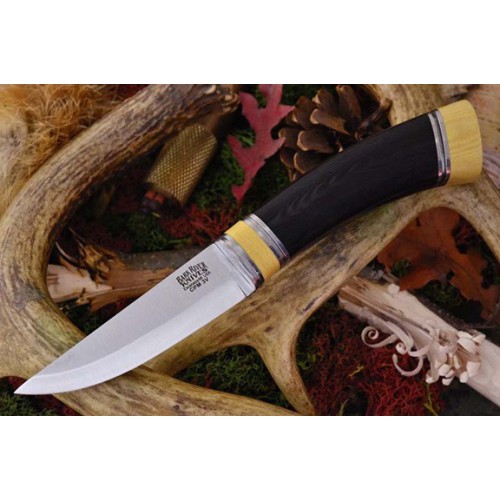 Bark River Scandi Black Canvas Micarta Ivory Spacer