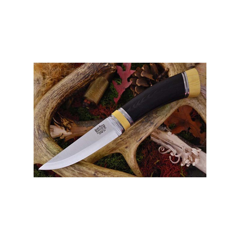 Bark River Scandi Black Canvas Micarta Ivory Spacer