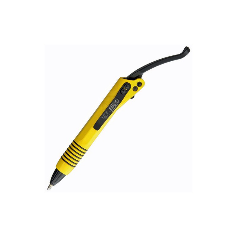 Microtech Siphon Pen 2, Yellow Stainless Steel Body, DLC-Coated Hardware