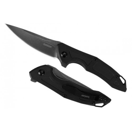 Kershaw Jens Anso Design "Method" KVT Flipper, BlackWash 8Cr13MoV Bade, Black G-10 Handle 7.6 cm, 1170