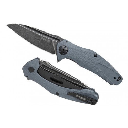 Kershaw Natrix KVT Flipper, BlackWash 8Cr13MoV Bade, Gray G-10 Handle 8.3 cm, 7007GRYBW