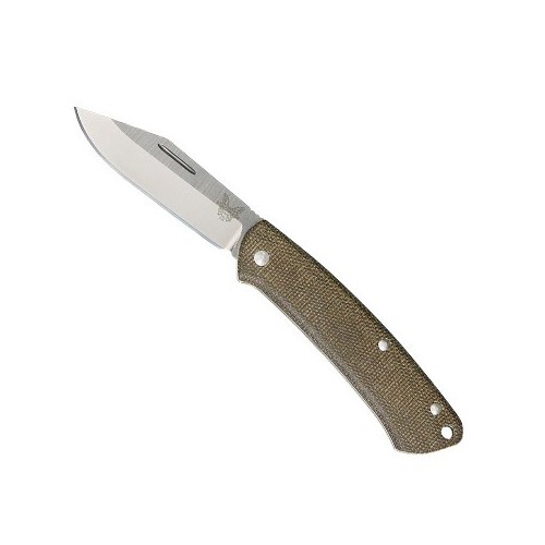 Benchmade Proper Clip-point, Green Canvas Micarta Handle, 2-Tone Finish Crucible CPM S30V Blade 7.2 cm, 318