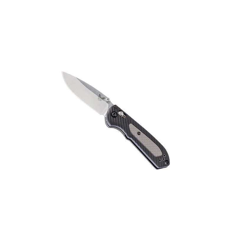 Benchmade Freek Mini, Black Textured Versaflex Handle with Gray Grivory Inlays, Satin Finish Crucible CPM S30V Blade 7.6 cm, 565