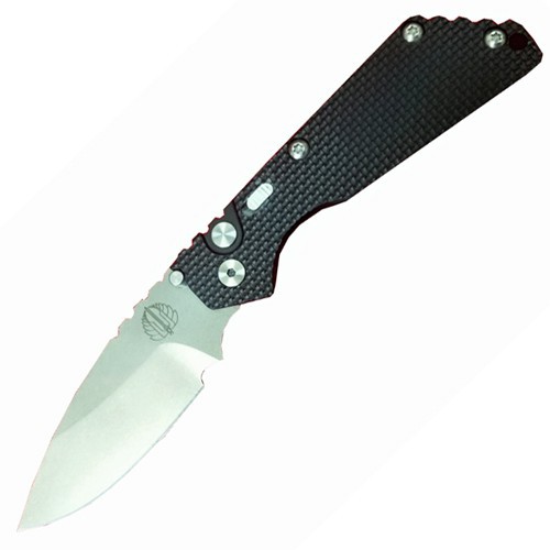 Pro-Tech Pro-Strider SnG Auto, Stonewashed Blade, Knurl Textured Black Aluminum 8.9 cm, 2405