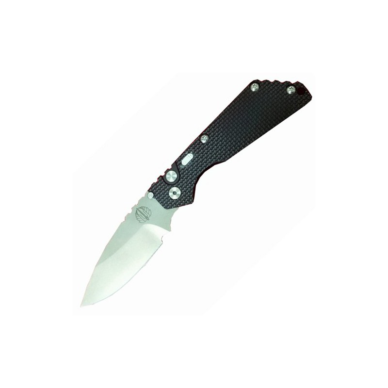 Pro-Tech Pro-Strider SnG Auto, Stonewashed Blade, Knurl Textured Black Aluminum 8.9 cm, 2405