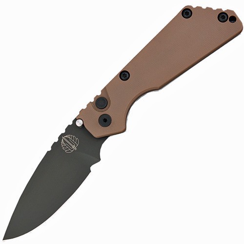 Pro-Tech SA5 DLC Pro-Strider SnG Auto, Black Blade, Earth Brown G10 Handle 8.9 cm, SA5DLC
