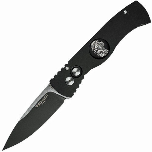 Pro-Tech TR-2 Limited, Shaw Silver Zombie, 2-tone DLC/Satin Blade 7.62 cm, TR-2 Z3