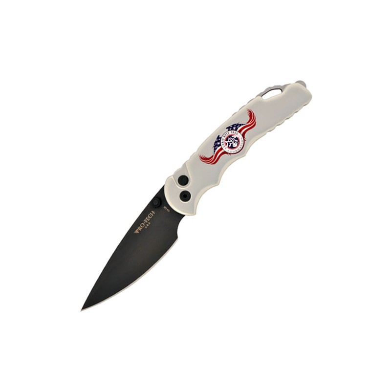 Pro-Tech TR-4 Manual, Chris Kyle Frog Foundation Logo, Black DLC-Coated Blade 10.2 cm, TR-4.MA.64