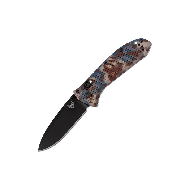 Benchmade Presidio 2 Limited Edition, Black DLC Coated CPM S30V Blade, Milled Rustic Anodized Aluminum Handle 9.5 cm, 570BK-1801