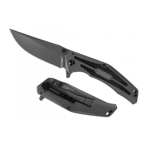 Kershaw DuoJet Flipper, 8Cr13MoV Blade, Stainless Steel Handle w/Carbon Fiber Insert 8.3 cm, 8300