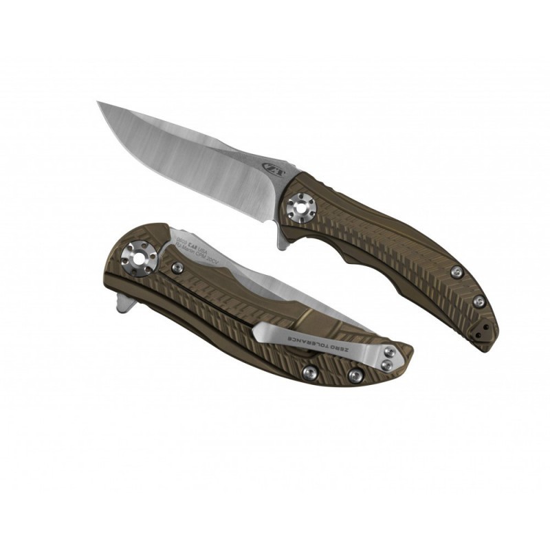 Zero Tolerance RJ Martin's Design, 2-Tone Finish CPM 20CV, Bronze Anodized Ti Handle 8.6 cm, 0609