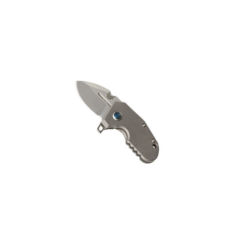 Benchmade mPR Sibert Micro Pocket Rocket Flipper, Stonewashed CPM 20CV, Titanium Handle 4.8 cm, 756
