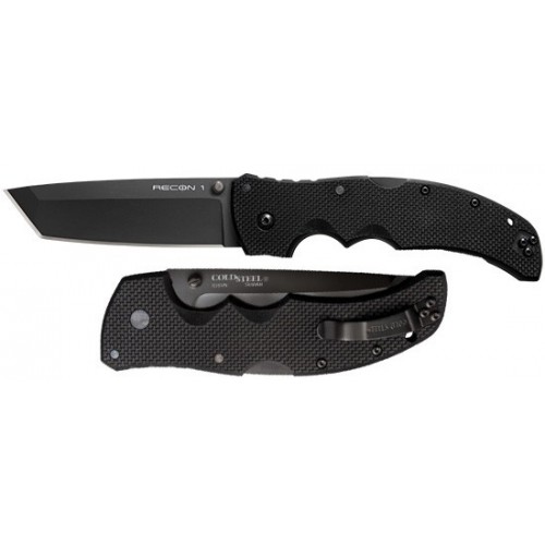 Cold Steel Recon 1 Tanto Point, CPM S35VN Alloy w/ DLC Coating, Black G-10 Handle 10.2cm, 27BT