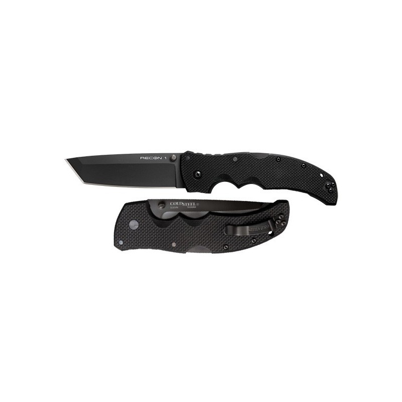 Cold Steel Recon 1 Tanto Point, CPM S35VN Alloy w/ DLC Coating, Black G-10 Handle 10.2cm, 27BT