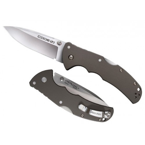 Cold Steel Code 4 Spear Point, Satin Finish Crucible CPM S35VN, Aluminum Handle 9.1 cm, 58PS