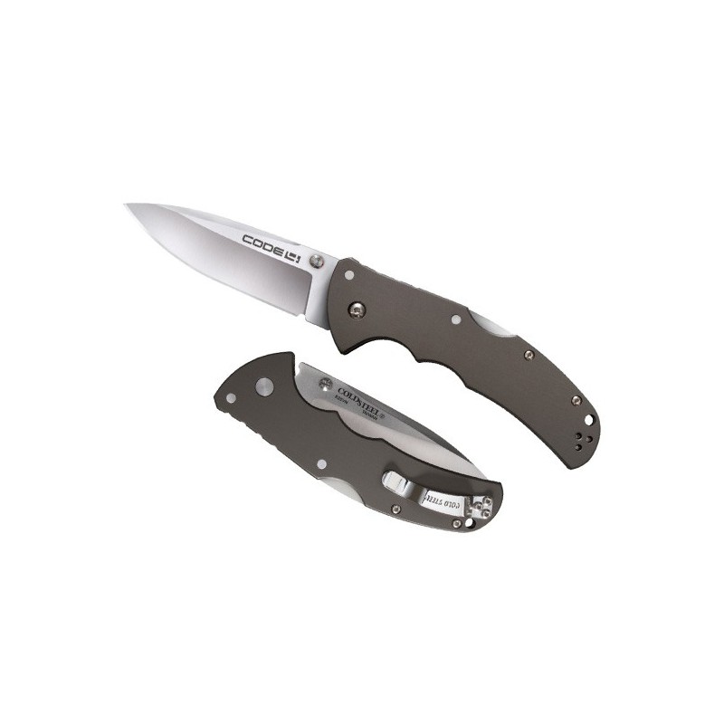 Cold Steel Code 4 Spear Point, Satin Finish Crucible CPM S35VN, Aluminum Handle 9.1 cm, 58PS