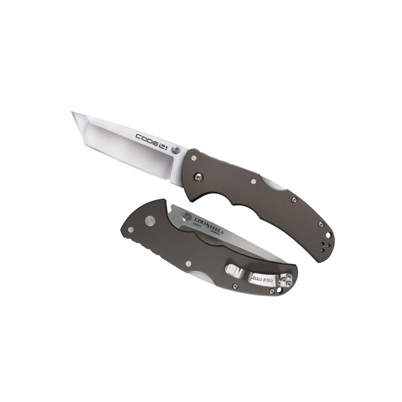 Cold Steel Code 4 Tanto Point, Satin Finish Crucible CPM S35VN Alloy, Aluminum Handle 9.1 cm, 58PT