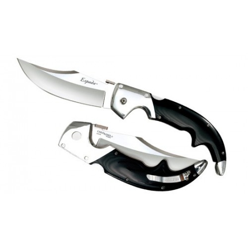 Cold Steel Large Espada, Satin Finish Crucible CPM S35VN, Polished G-10 Handle with Aluminum Bolster & Frame 13.97 cm, 62MB