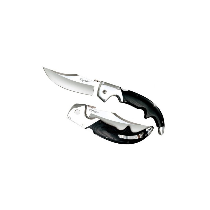 Cold Steel Large Espada, Satin Finish Crucible CPM S35VN, Polished G-10 Handle with Aluminum Bolster & Frame 13.97 cm, 62MB