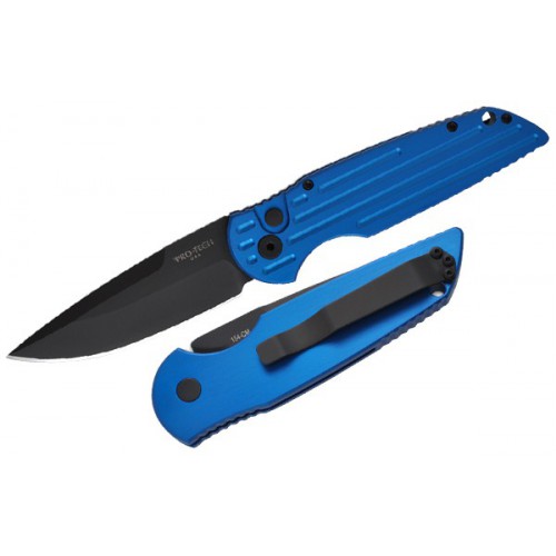 Pro-Tech TR-3 SWAT, DLC-Coated 154CM Blade, Blue Aluminum Handle 8.89 cm, TR-3 SWAT BLUE