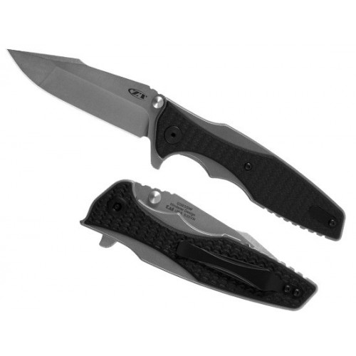 Zero Tolerance Rick Hinderer 0393 KVT Flipper Sprint Run, CPM S35VN Blade,  Titanium with Black G10 8.9 cm, 0393SW