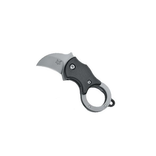 Fox Knives Mini-Ka Karambit, Bead Blasted German 4116 Krupp Steel, Black FRN Handle 2.5 cm, FX-535