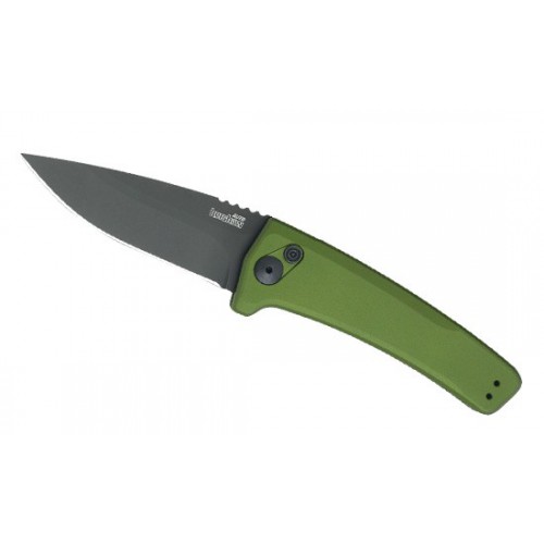 Kershaw Launch 3, Black DLC-Coated CPM 154 Blade, OD Green Anodized Aluminum Handle 8.6 cm, 7300BLKOL
