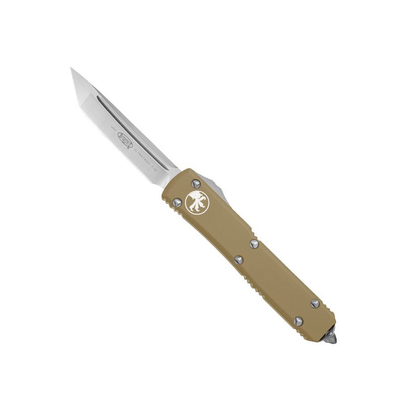 Microtech Microtech Ultratech Contoured Chassis Tan, Satin Finish Tanto M390 8.7 cm, 123-4TA