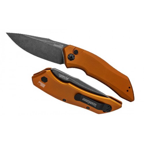Kershaw Launch 1, BlackWash CPM 154 Blade, Earth Brown Anodized Aluminum Handle 8.6 cm, 7100EBBW