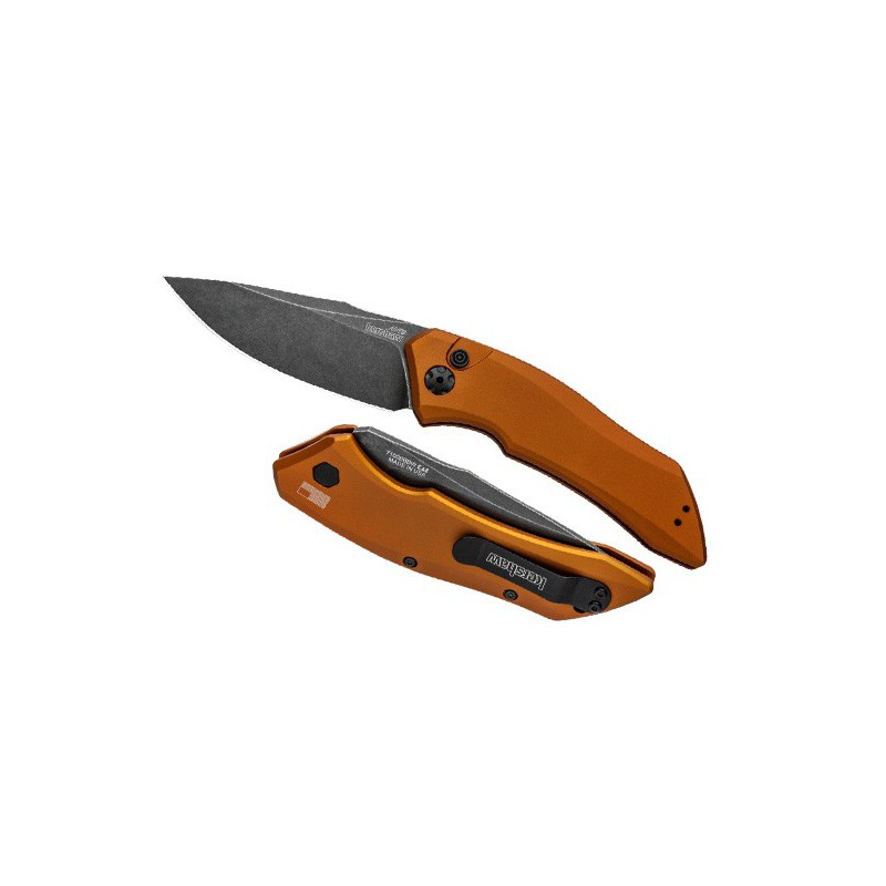 Kershaw Launch 1, BlackWash CPM 154 Blade, Earth Brown Anodized Aluminum Handle 8.6 cm, 7100EBBW