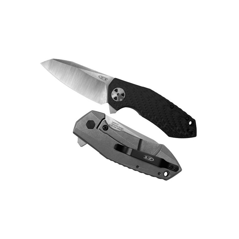 Zero Tolerance Sinkevich's Design 0456 KVT Flipper Sprint Run, 2-Tone Finish CPM 20CV, Carbon Fiber & Tit Handle 8.3 cm, 0456CF