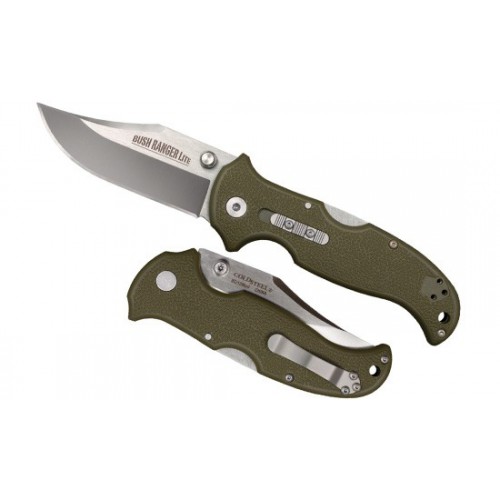 Cold Steel Bush Ranger Lite, Satin Finish 8Cr13MoV Steel, OD Green GRN Handle Handle 8.9 cm, 21A