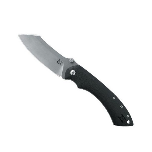 Fox Knives KMRJ Kmaxrom Design "Pelican", Stonewashed Böhler N690 Blade, Black G-10 Handle 9.0 cm, FX-534