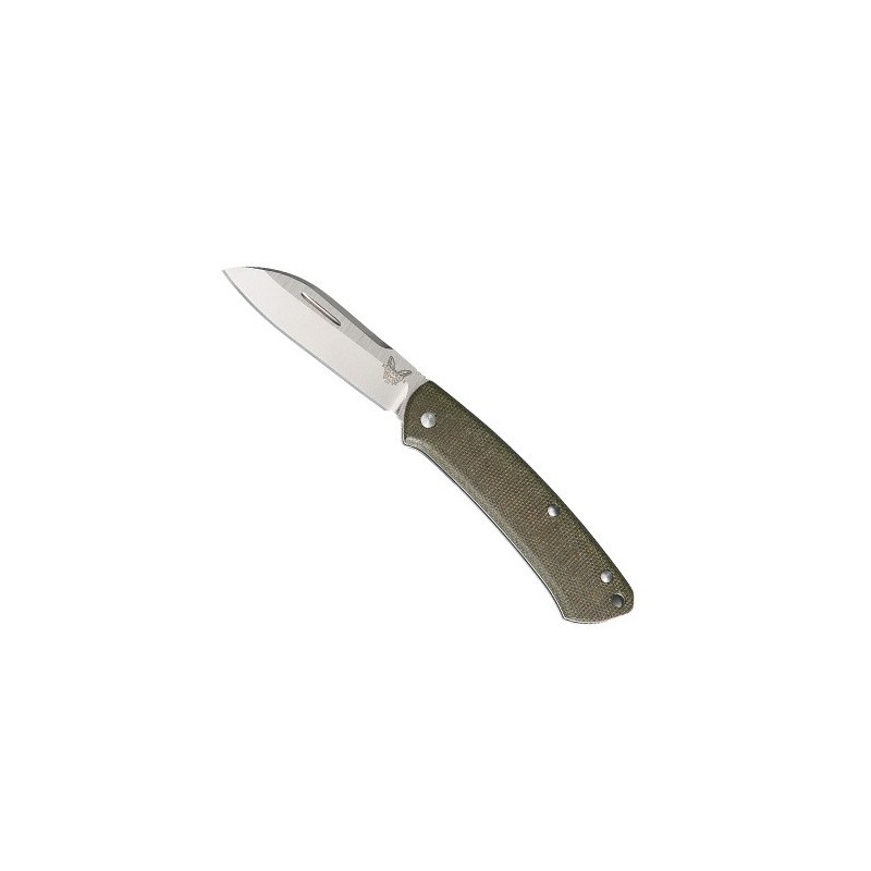 Benchmade Proper, Green Canvas Micarta Handle, Satin Finish Crucible CPM S30V Blade 7.3 cm, 319
