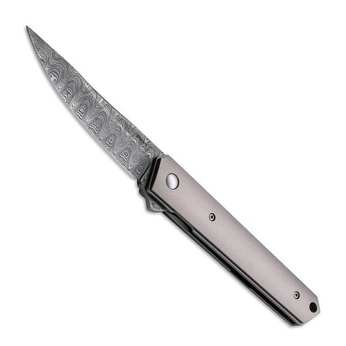 Boker Kwaiken Titanium Folder, Damasteel Blade (IKBS Flipper) 9.0 cm, 01BO297DAM