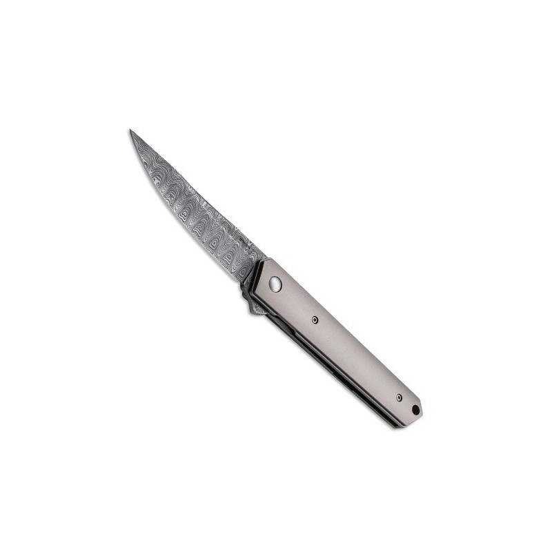 Boker Kwaiken Titanium Folder, Damasteel Blade (IKBS Flipper) 9.0 cm, 01BO297DAM