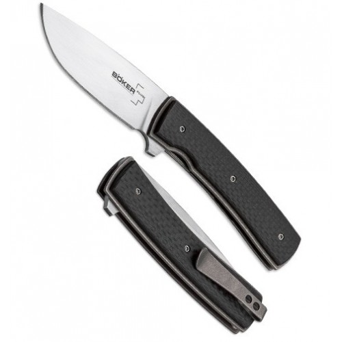 Boker FR Titanium IKBS Flipper, Carbon Fiber Inlays, Designed by Brad Zinker 7.2 cm, 01BO743