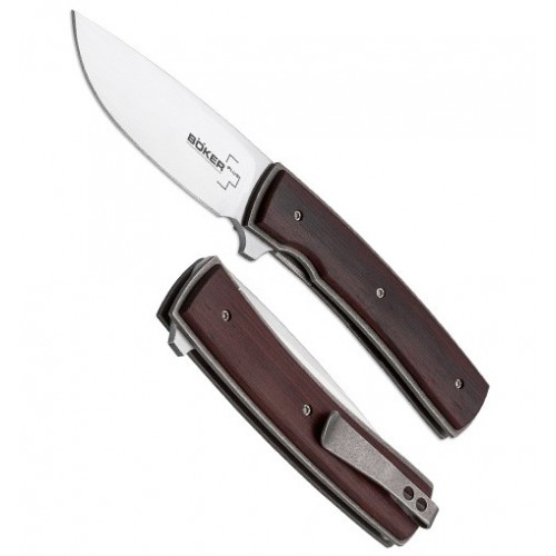 Boker FR Titanium IKBS Flipper, Cocobolo Inlays, Designed by Brad Zinker 7.2 cm, 01BO744