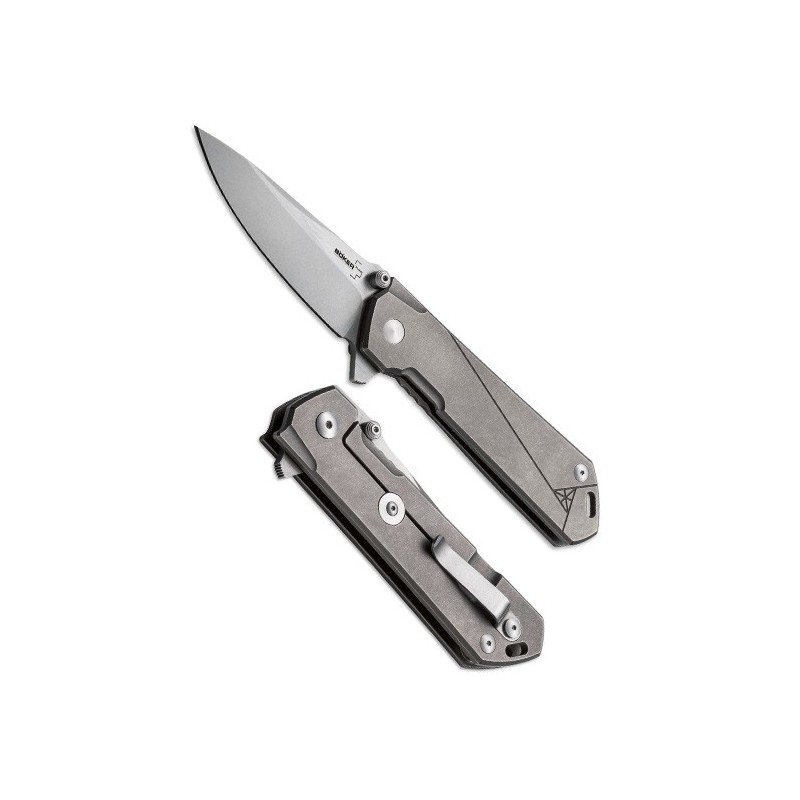 Boker Kihon Titanium Flipper, Lucas Burnley Design 8.4 cm, 01BO773