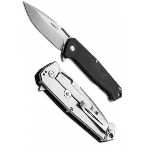 Boker Jim Burke design Hitman Flipper, Black G-10 Handle, D2 Tool Steel 9.2 cm, 01BO776