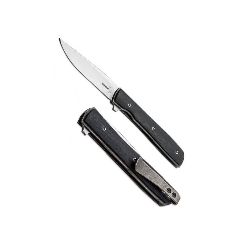 Boker Urban Trapper Petite, Slim Titanium IKBS Flipper, G-10 Inlays 7.0 cm, 01BO782