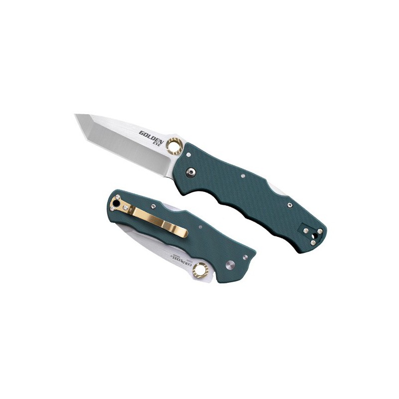 Cold Steel 62QFGT Golden Eye Forest Green Tanto Point